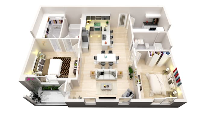 make 3d floor plan,2d floorplan,rendering