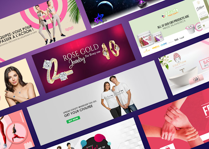 do shopify website banner, banner, header and slider design