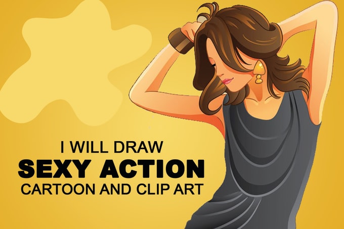 Draw Sexy Action Cartoon And Clip Art By Iadsolution Fiverr 2261