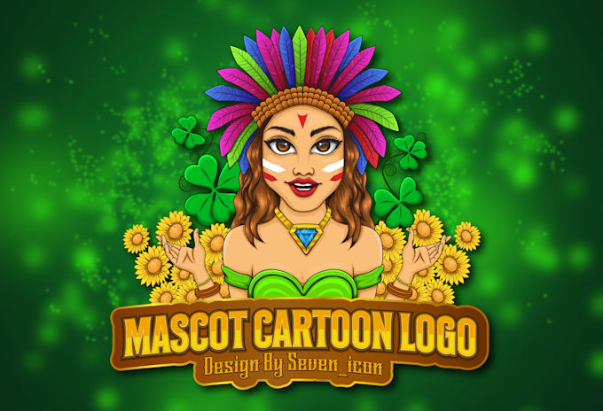do unique cartoon mascot custom logo for you