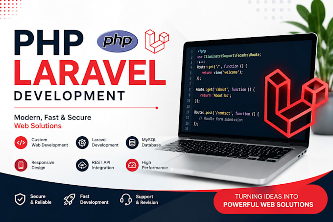 develop a PHP laravel website and web application