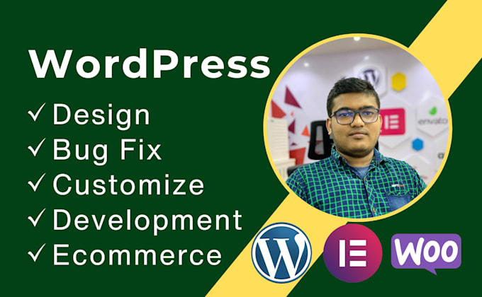 professional wordpress website design customization and bug fix with elementor