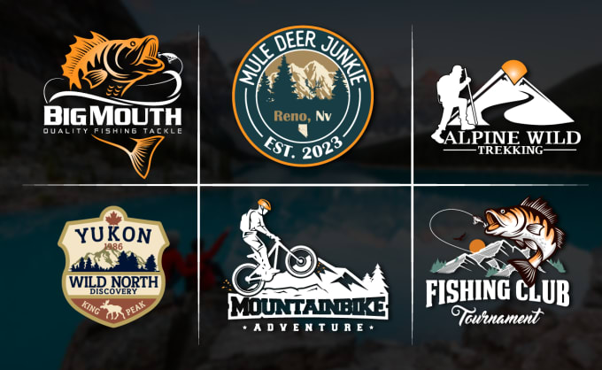 design vintage retro rustic logo for outdoor mountain hunting camping and  hiking