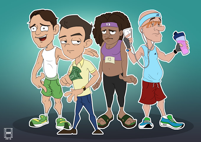 design 2d cartoon characters for nft art, comics, social media, blog post