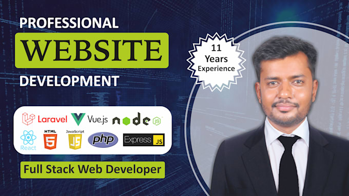 do website development, full stack developer and back end developer