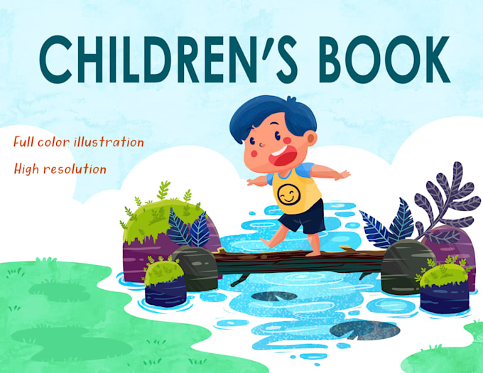 draw cute children book illustration