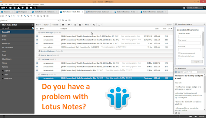 troubleshoot on your lotus notes issue
