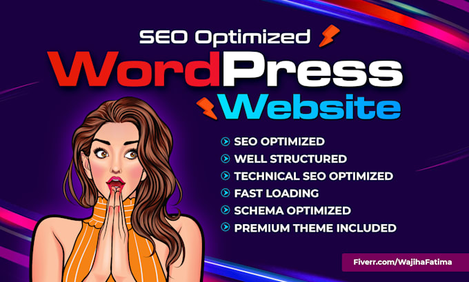 create wordpress website, wordpress website design, wordpress SEO optimized site