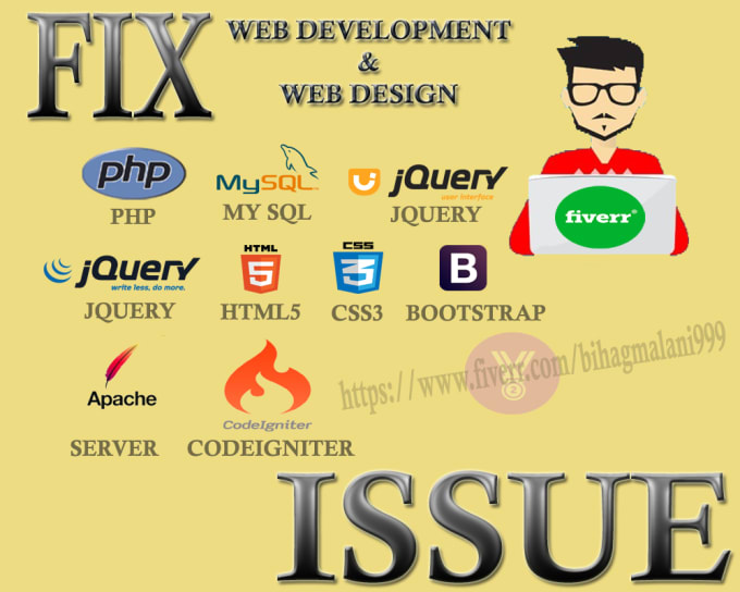 Solve issue in your php, html, css, jquery, designing by Bihagmalani999 ...
