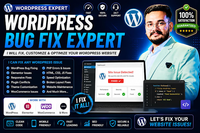 fix, customize, and optimize your wordpress website
