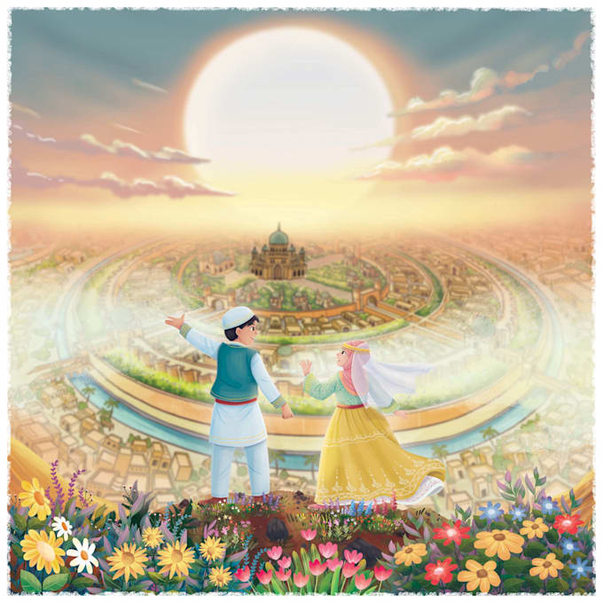 draw cute children book illustration for you