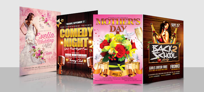 do creative event, club, party, flyers and poster
