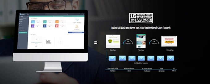set up your entire funnel, email and follow up