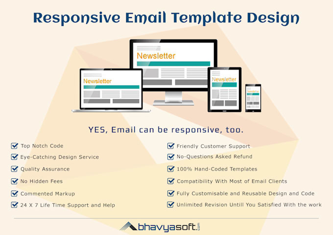 design a responsive HTML email template or newsletter