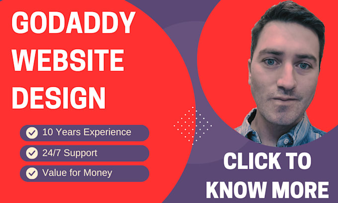 do godaddy website design, godaddy website redesign and landing page