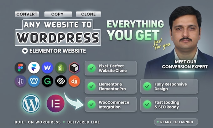 copy clone convert your hostinger, lovable, wix ai website to wordpress