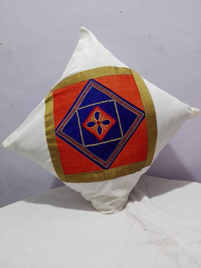 make hand or machine embroidery  cushion covers