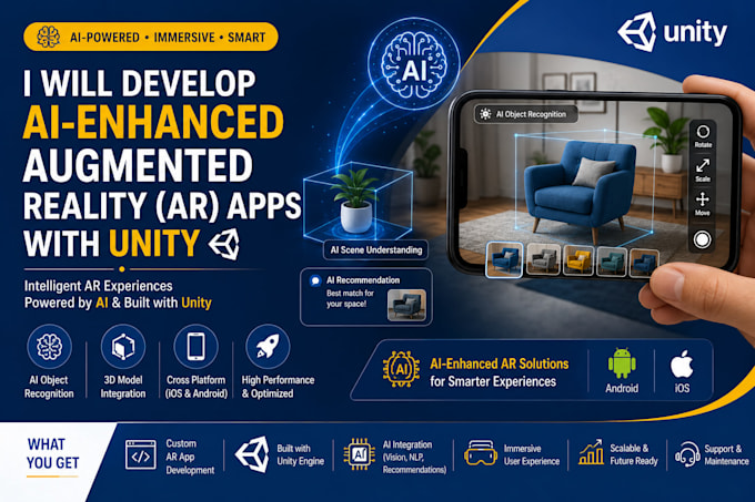 develop ai enhanced augmented reality ar apps in unity