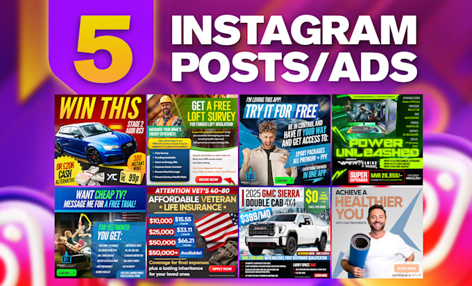 design you premium instagram post images, ads, stories