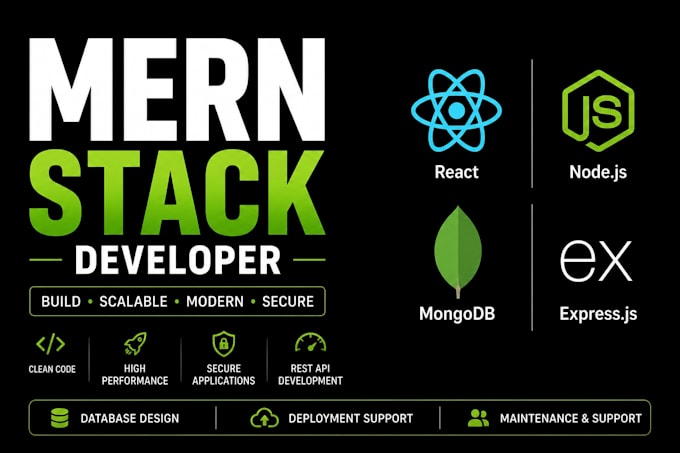 build custom mern stack web app, API and saas platform