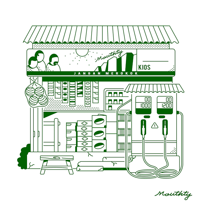 draw a place or building in minimal line art