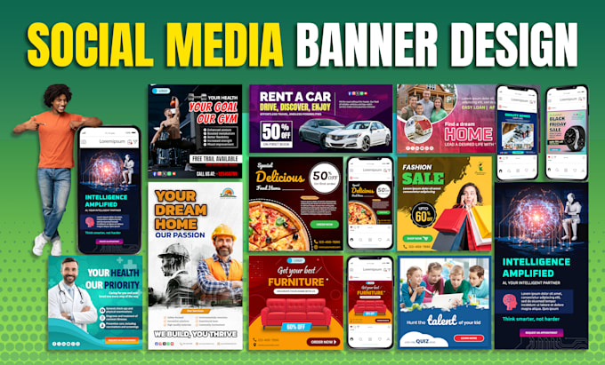 design ad creative for social media post, instagram post, facebook ads