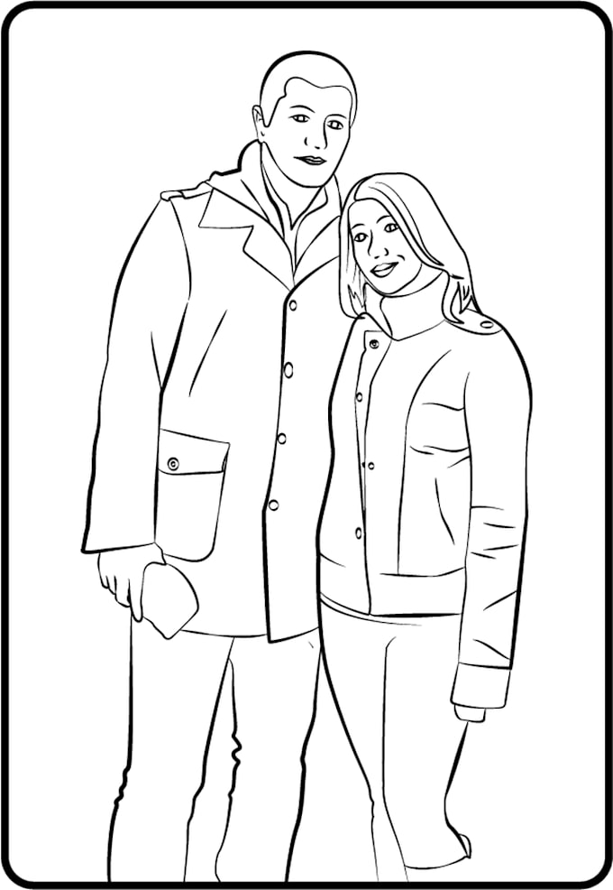 make vector line art or simple illustration