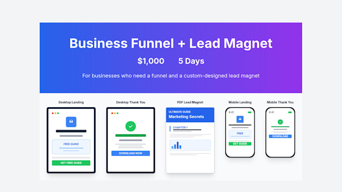 make a website funnel with a lead magnet