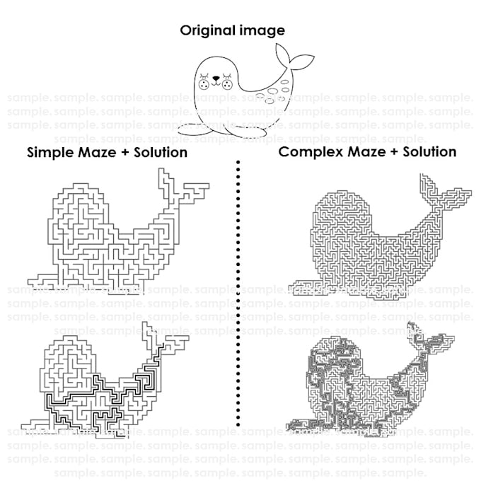 convert your image into a unique, custom maze
