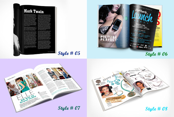 make photo realistic 3d magazine cover or inside page mockup