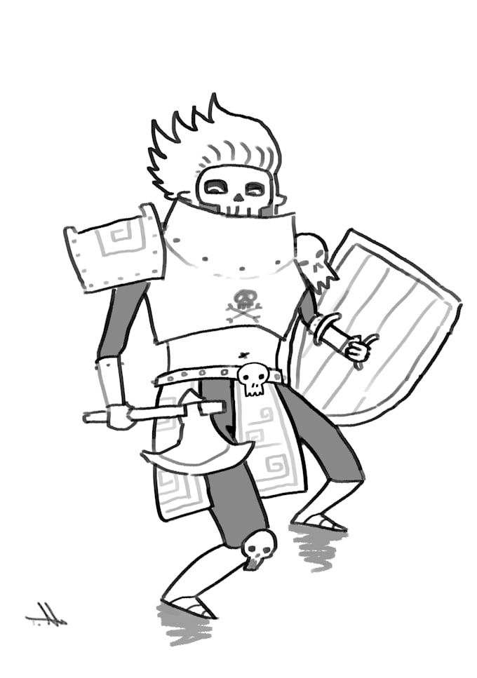 hand draw you a digital cartoon character