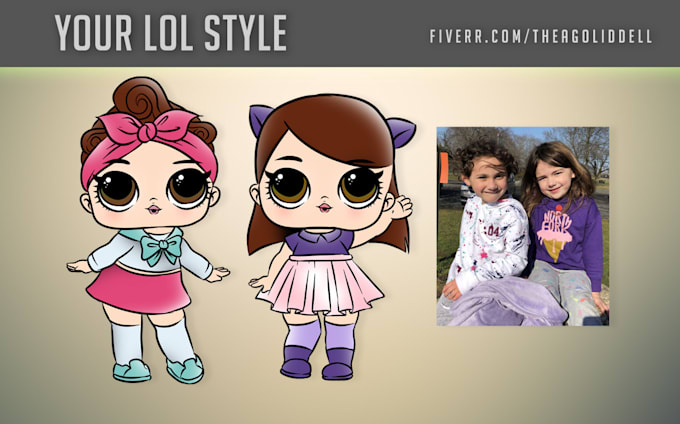 make a drawing in the style of lol