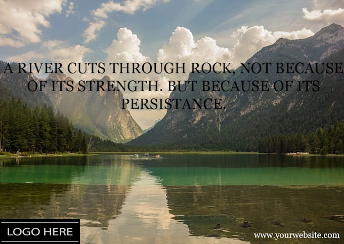 design 100 image quotes for social media with your logo on them