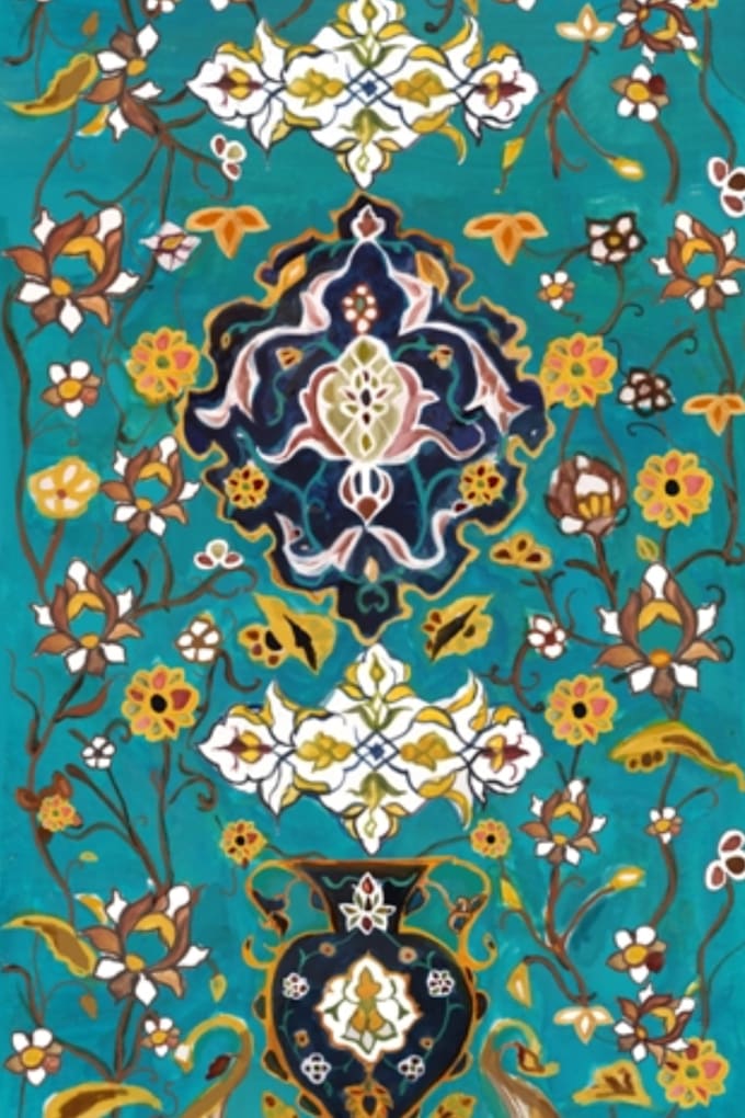 design hand painted watercolor patterns for fabric
