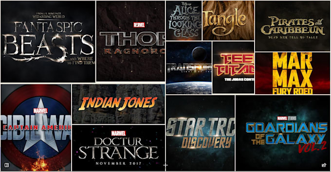 covert your text into a cinematic movie style title 2d jpg png