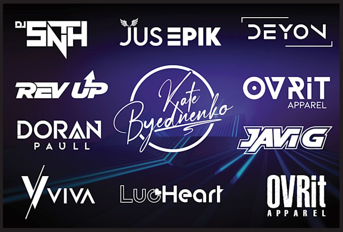 dj music, typography, brand artist, rap rock, hiphop, signature or band logo