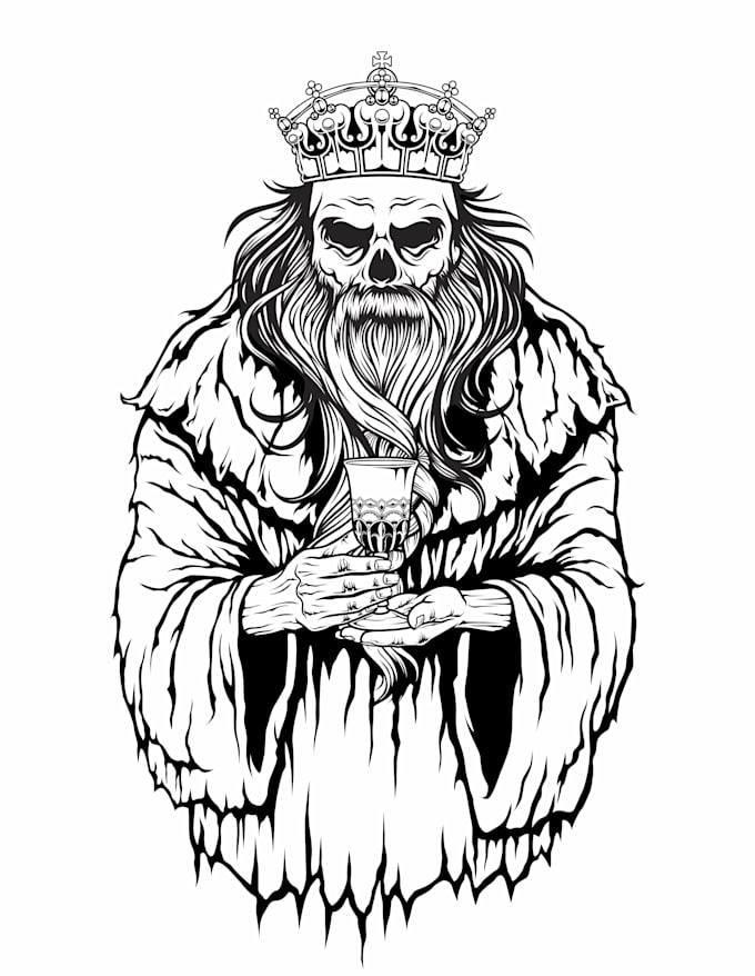black white vector illustration