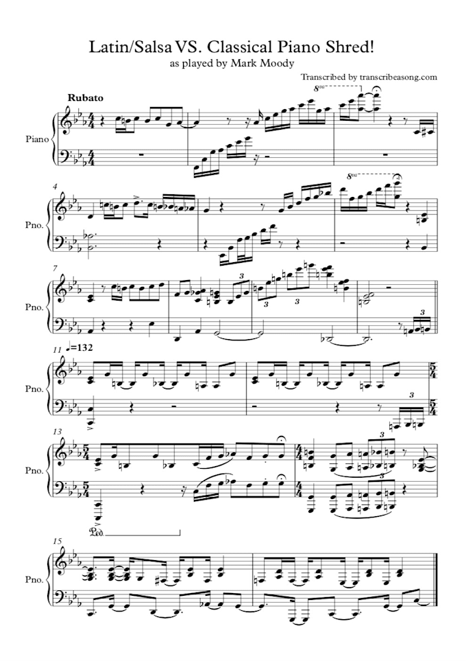 Do music transcription and create any sheet music by Travelingtaka | Fiverr