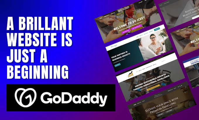 create professional godaddy website design or redesign godaddy business website
