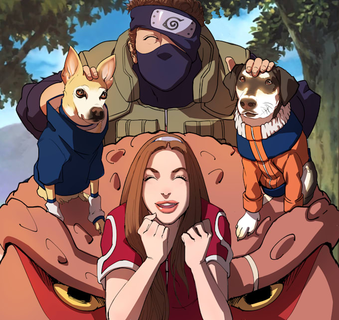 draw you in any anime style of your choosing
