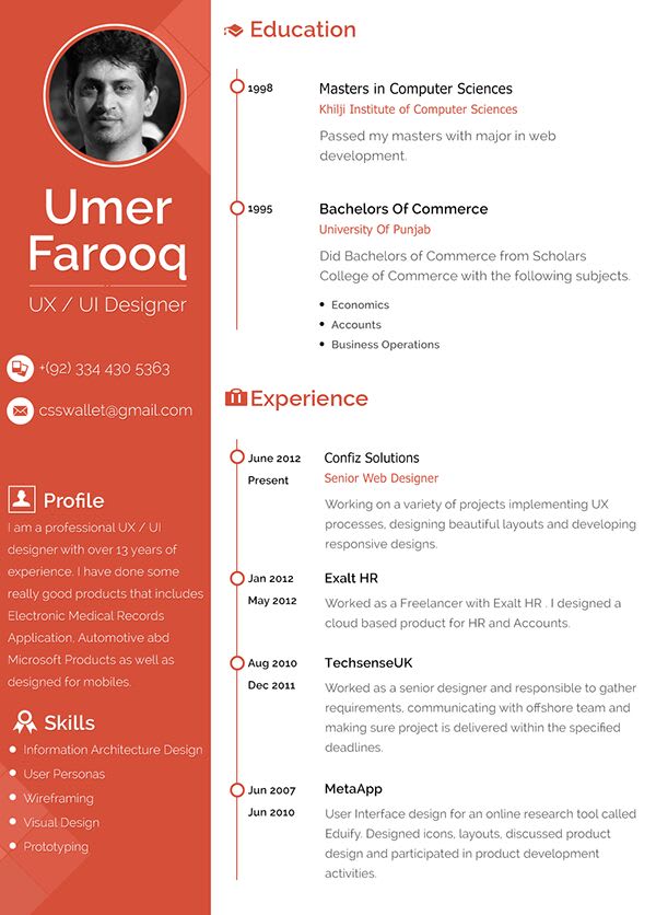 create awesome,unique and professional resume CV in 15 hours