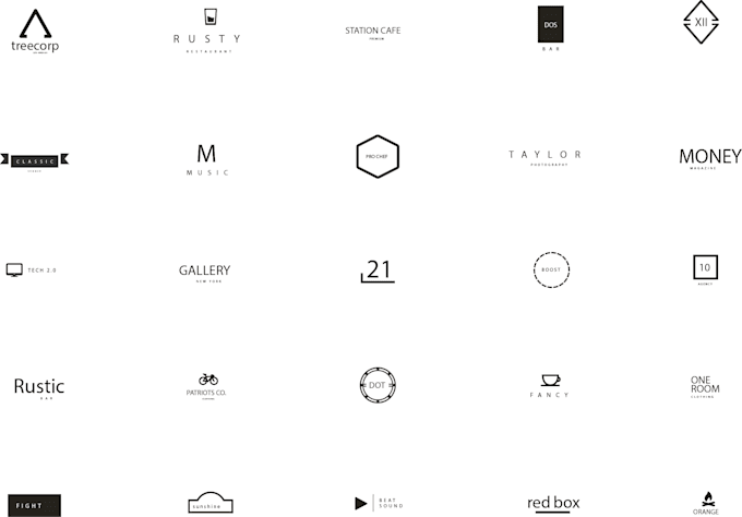 create a flat minimalist logo in 24hours