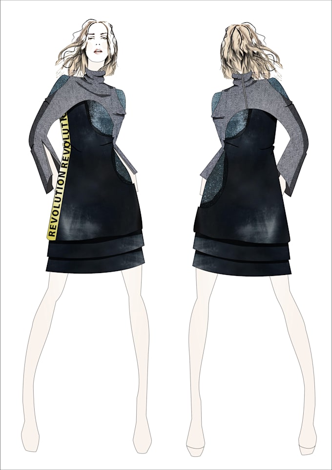 Create a fashion illustration for your apparel by Marinaacevedo | Fiverr