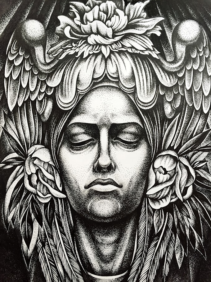 draw a unique illustration or print design for you
