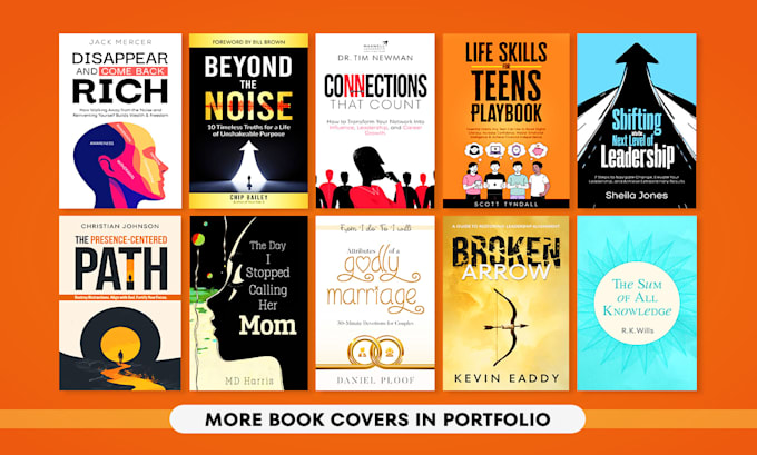 do minimalist book cover design, kindle cover, ebook cover for any genre