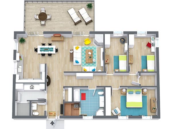 create stunning 3d floor plans for realestate blueprints