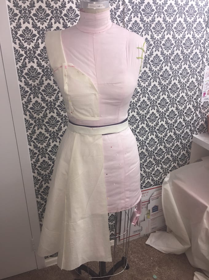 create a professional couture dress pattern of your choice
