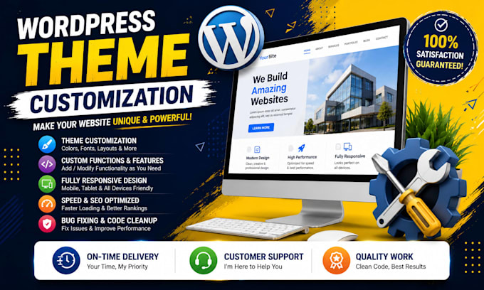 fix wordpress issues, errors, bugs, and customize website