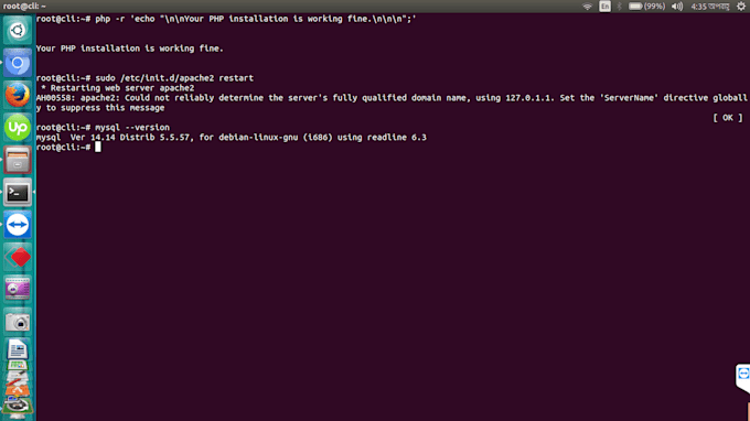 do lamp stack setup into linux