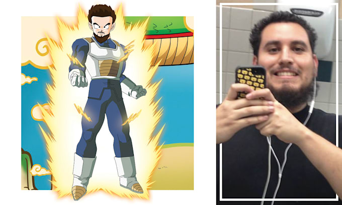 draw you in dragon ball manga anime style